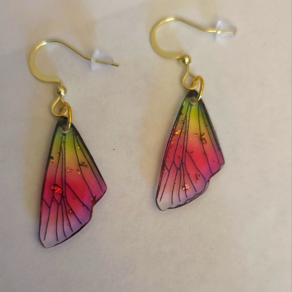 Handcrafted Mini Butterfly Wing Earrings